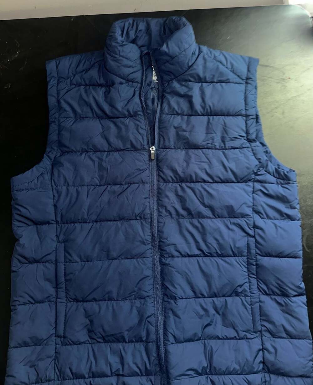St. John's Bay Blue Quilted Puffer Vest Size L